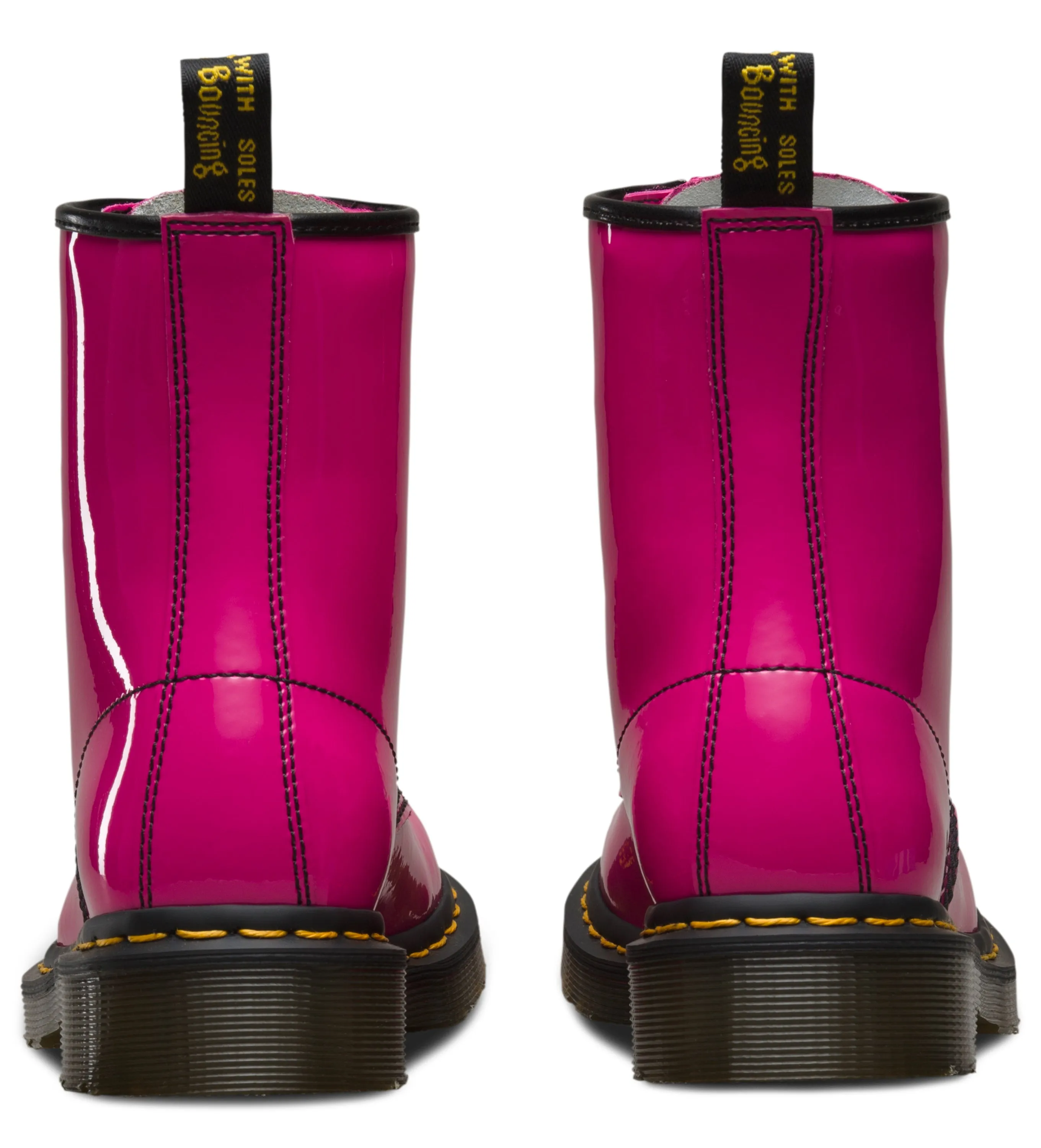 1460 Hot Pink Patent Leather Lace Up Boot