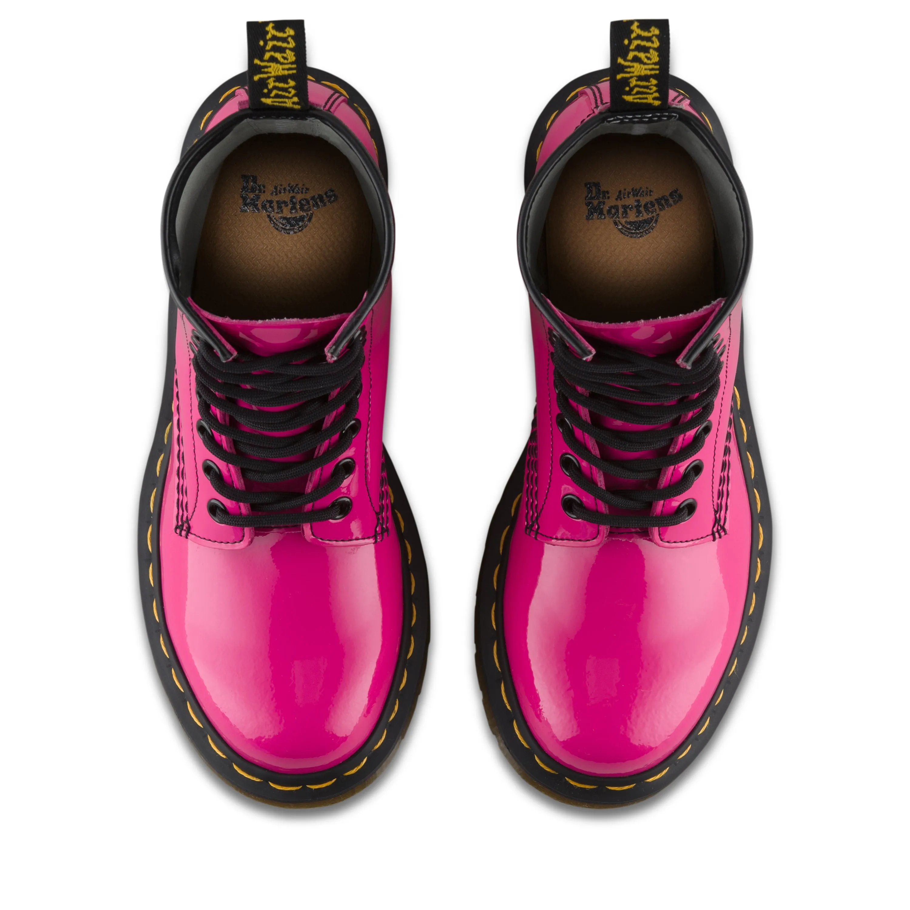 1460 Hot Pink Patent Leather Lace Up Boot