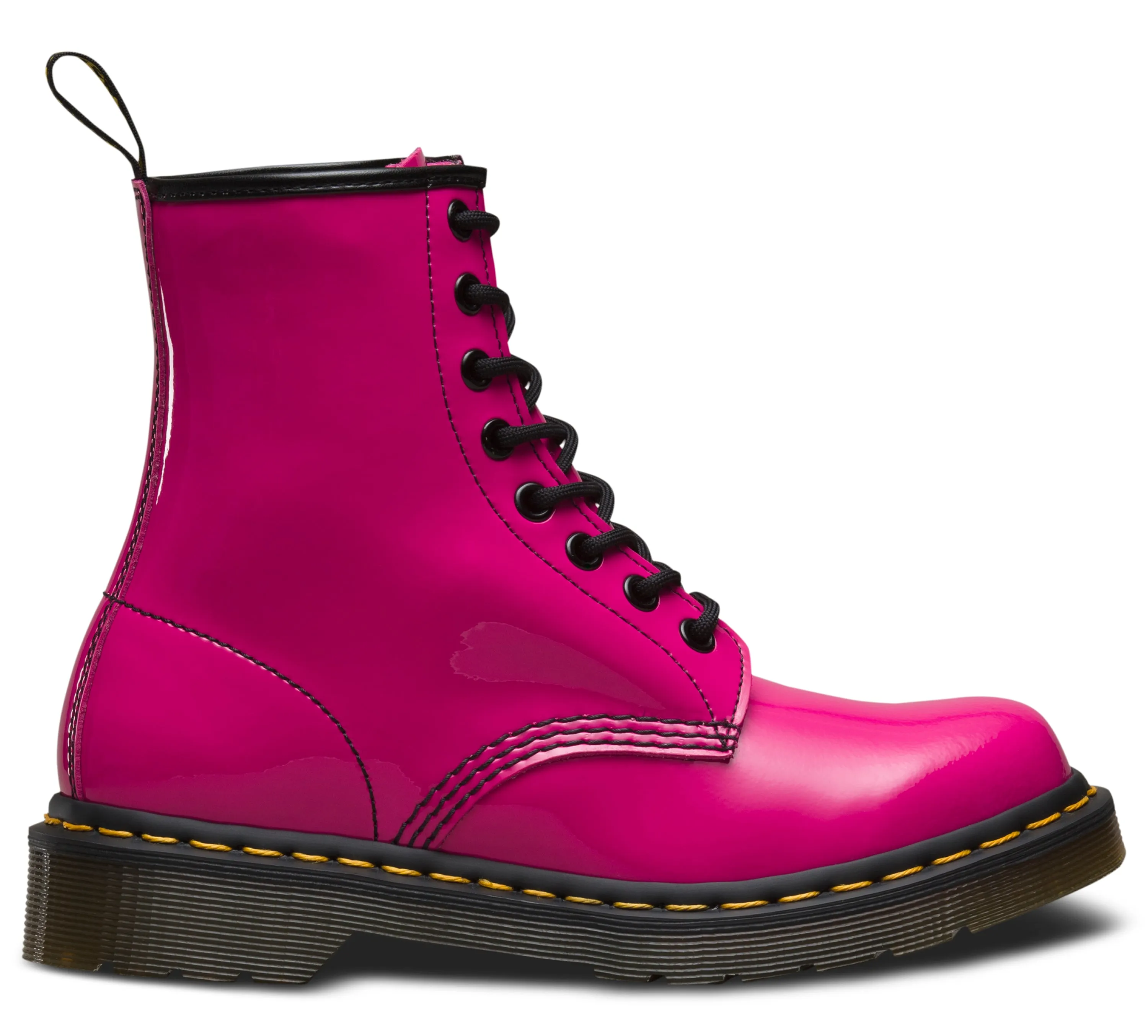 1460 Hot Pink Patent Leather Lace Up Boot