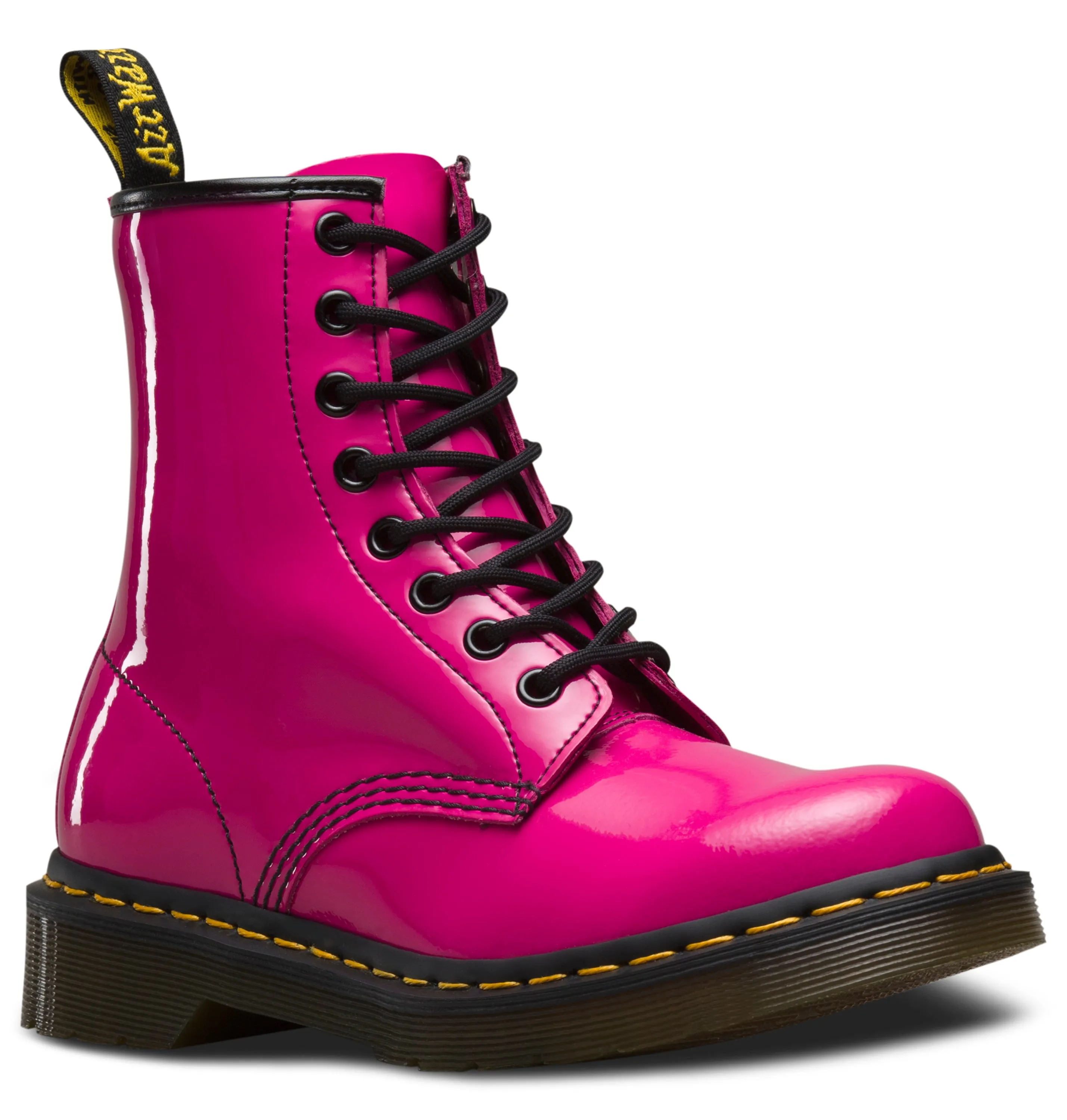 1460 Hot Pink Patent Leather Lace Up Boot