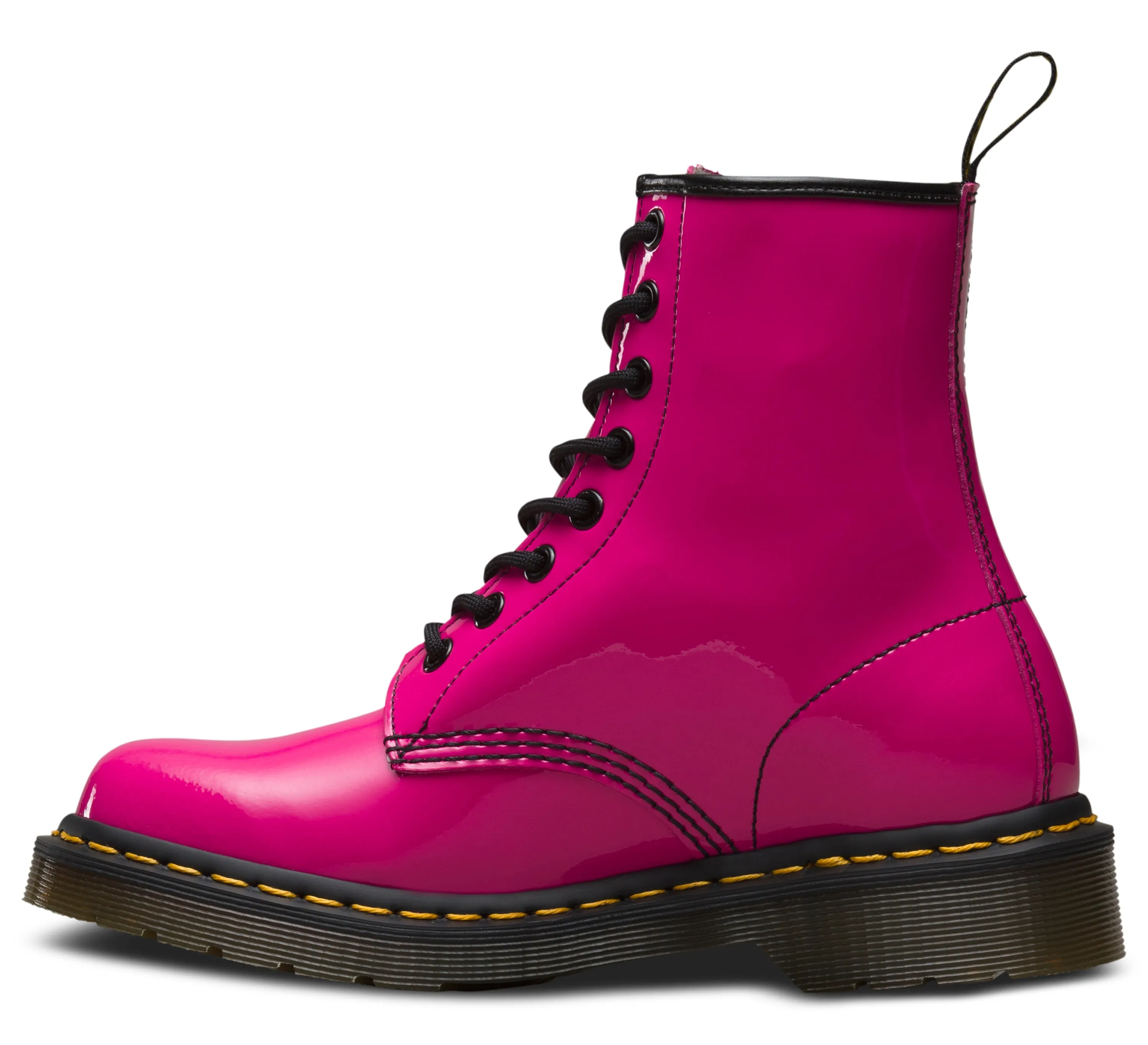 1460 Hot Pink Patent Leather Lace Up Boot