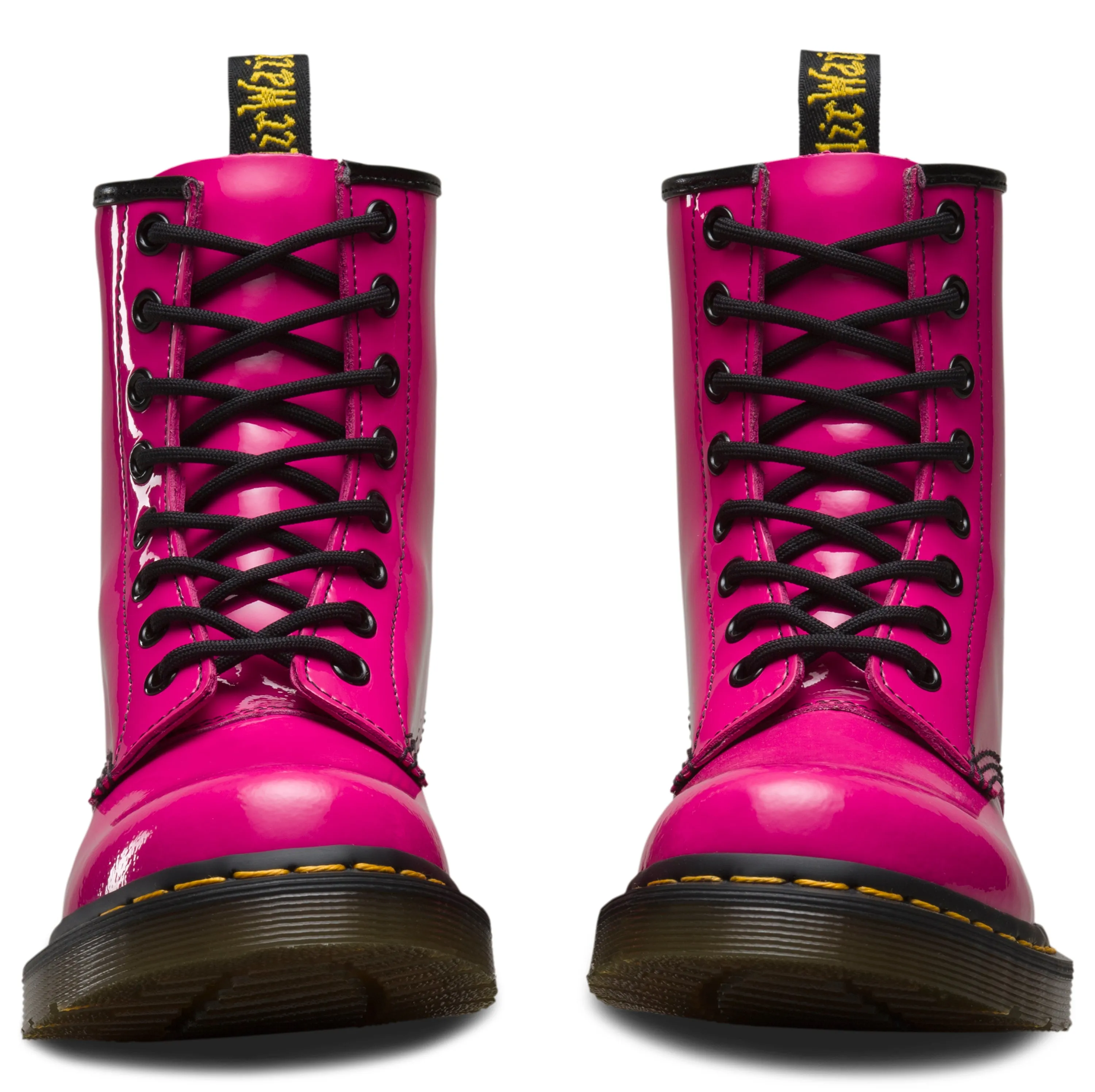 1460 Hot Pink Patent Leather Lace Up Boot