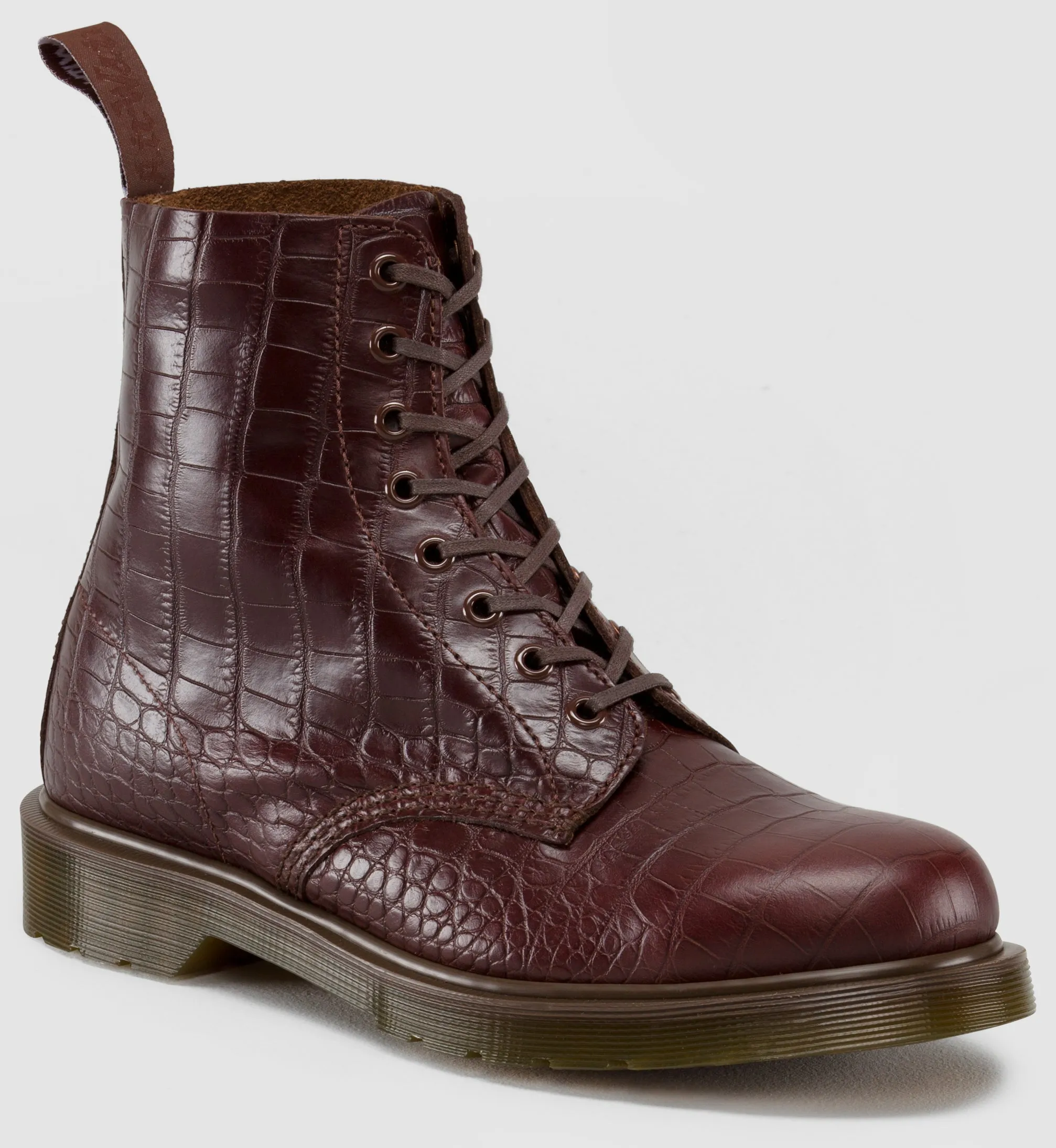 1460 Pascal Cherry Red Croco Boots