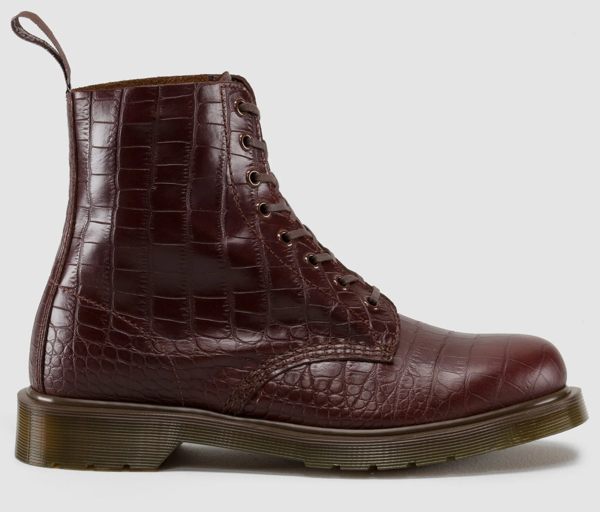 1460 Pascal Cherry Red Croco Boots