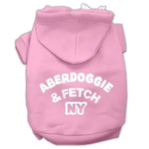 Aberdoggie Ny Screenprint Pet Hoodies Light Pink Size Xs (8)