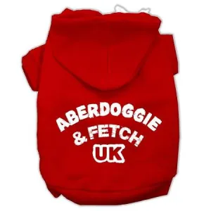 Aberdoggie UK Screenprint Pet Hoodies Red Size XS (8)