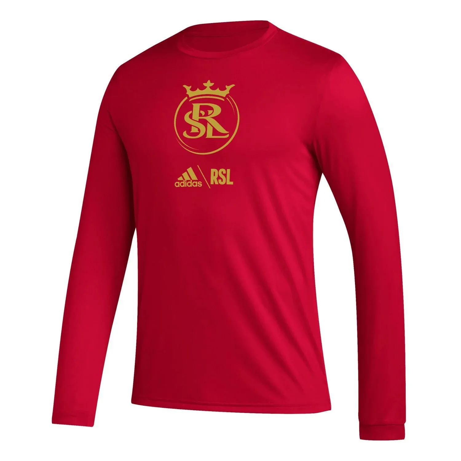 adidas Men's Real Salt Lake Icon Long Sleeve Red T-Shirt