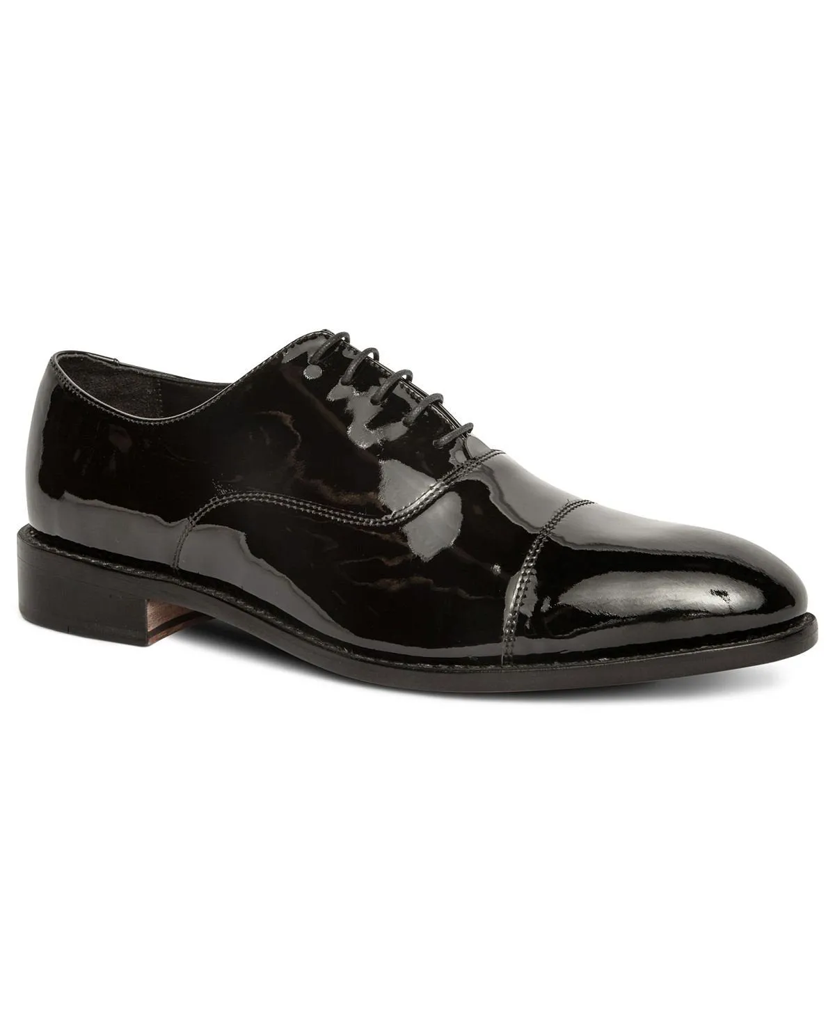 Anthony Veer Men's Leather Oxford Dress Shoes Clinton Tux Cap-toe Black