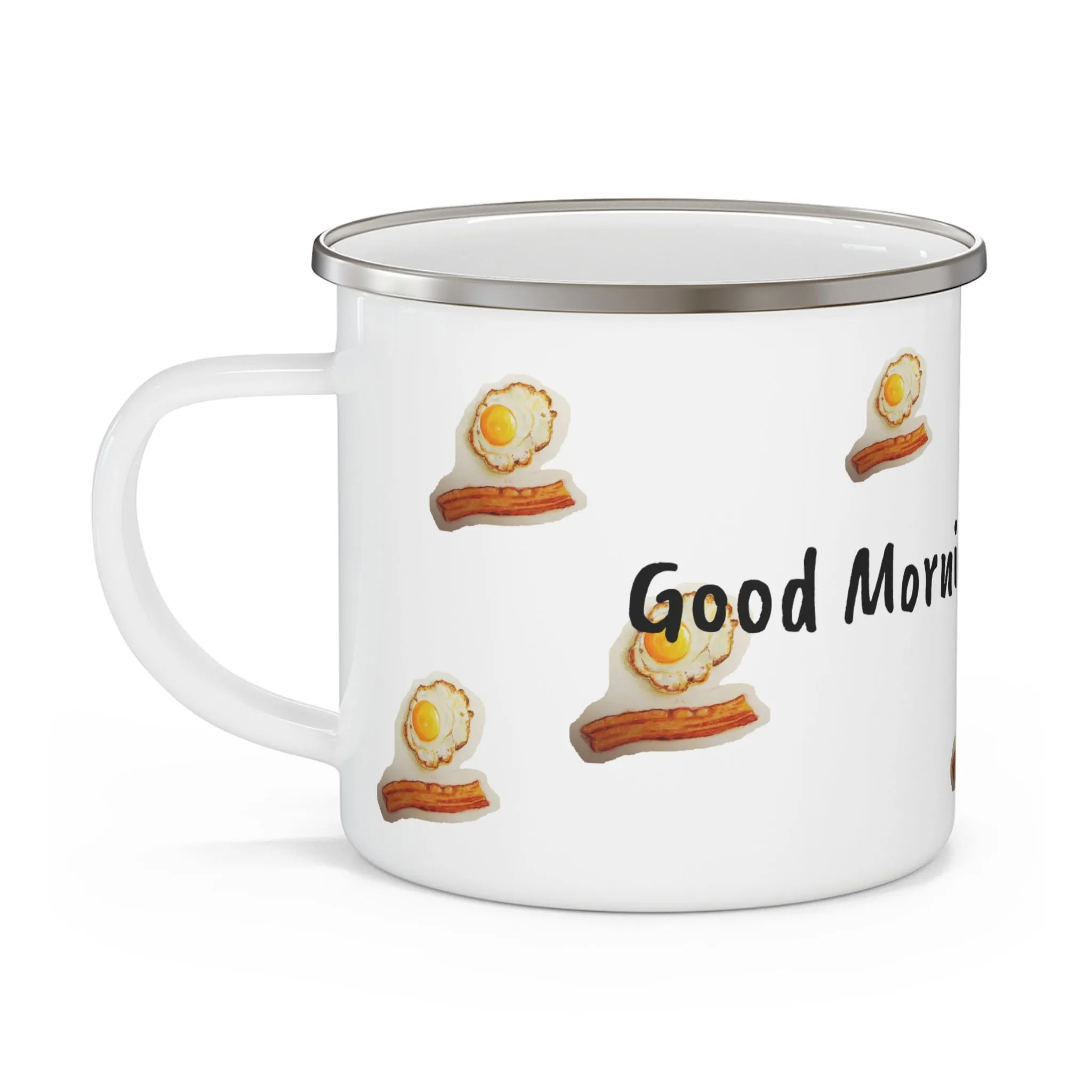 Bacon and Eggs Enamel Camping Mug