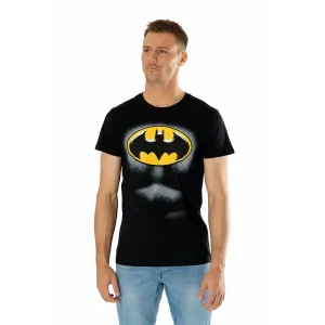 Batman Black Ripped Bevel T-Shirt DC Adult