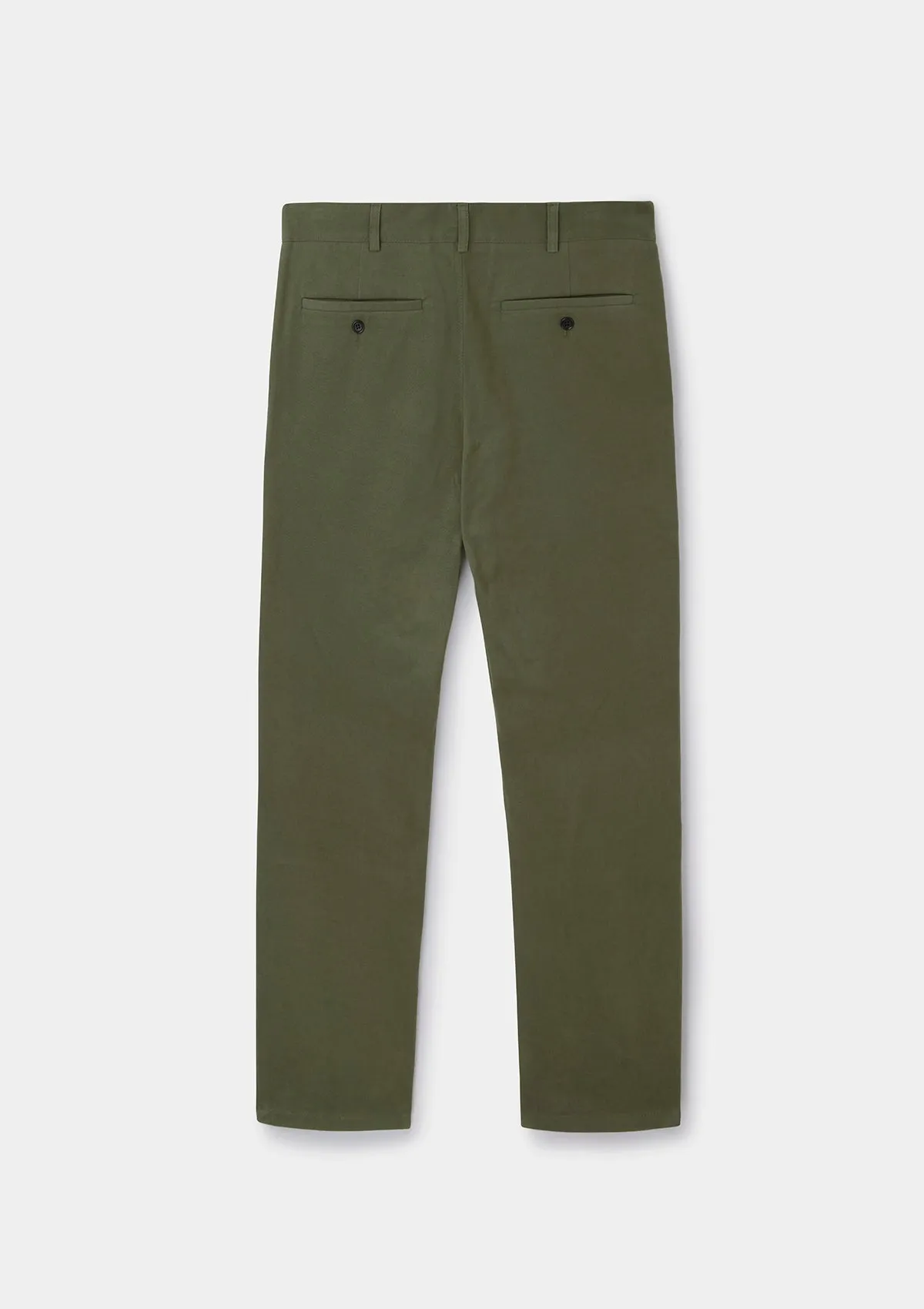 Bay Green Cotton Twill Chinos