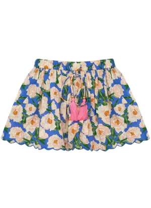 Bella & Lace Luna Shorts-Soirée Bouquet Bondi Blue