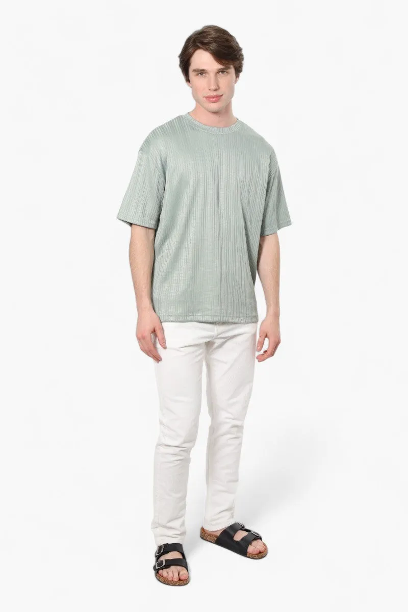 Bruno Ribbed Drop Shoulder Tee - Mint