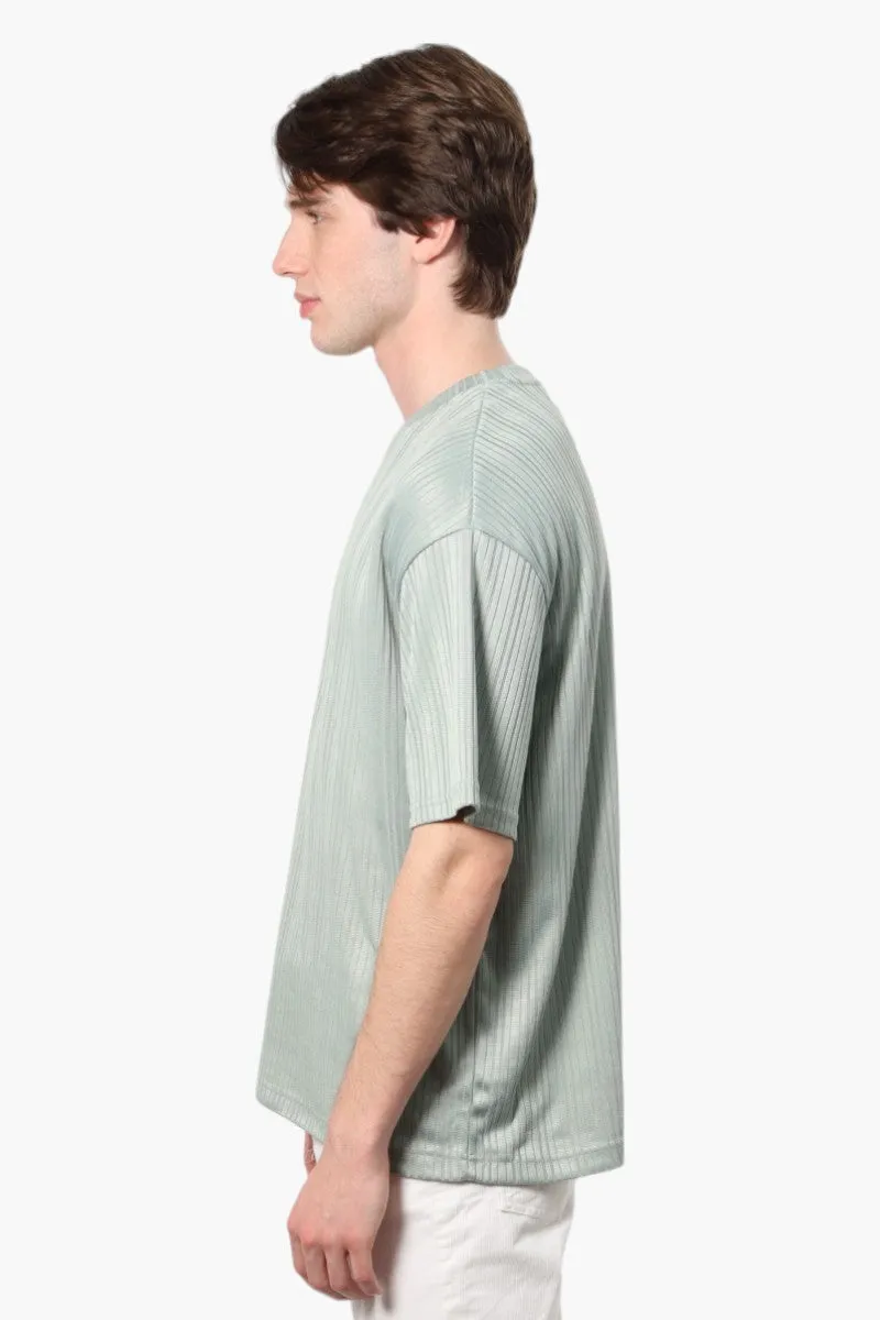 Bruno Ribbed Drop Shoulder Tee - Mint