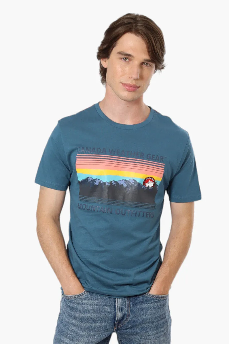 Canada Weather Gear Mountain Print Tee - Blue