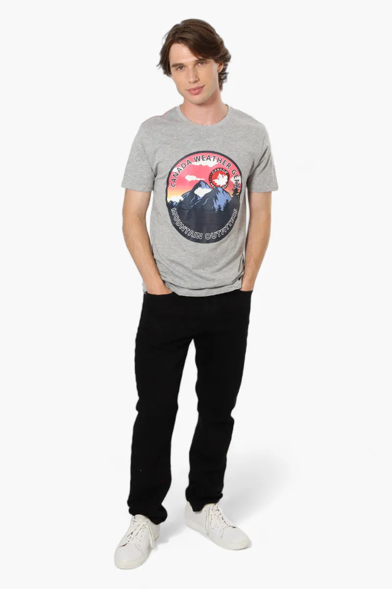 Canada Weather Gear Mountain Print Tee - Grey