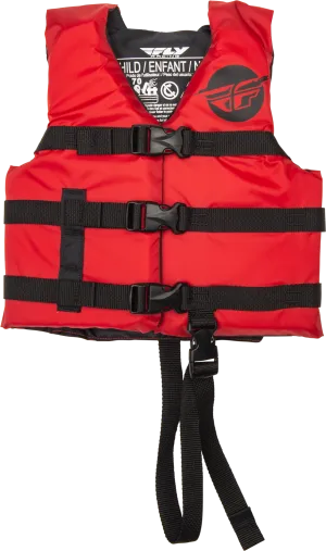 CHILD FLOTATION VEST RED/BLACK