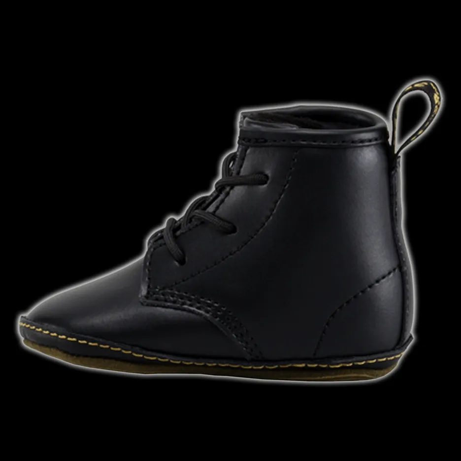 Dr Martens - Newborn Black Leather Crib Shoe