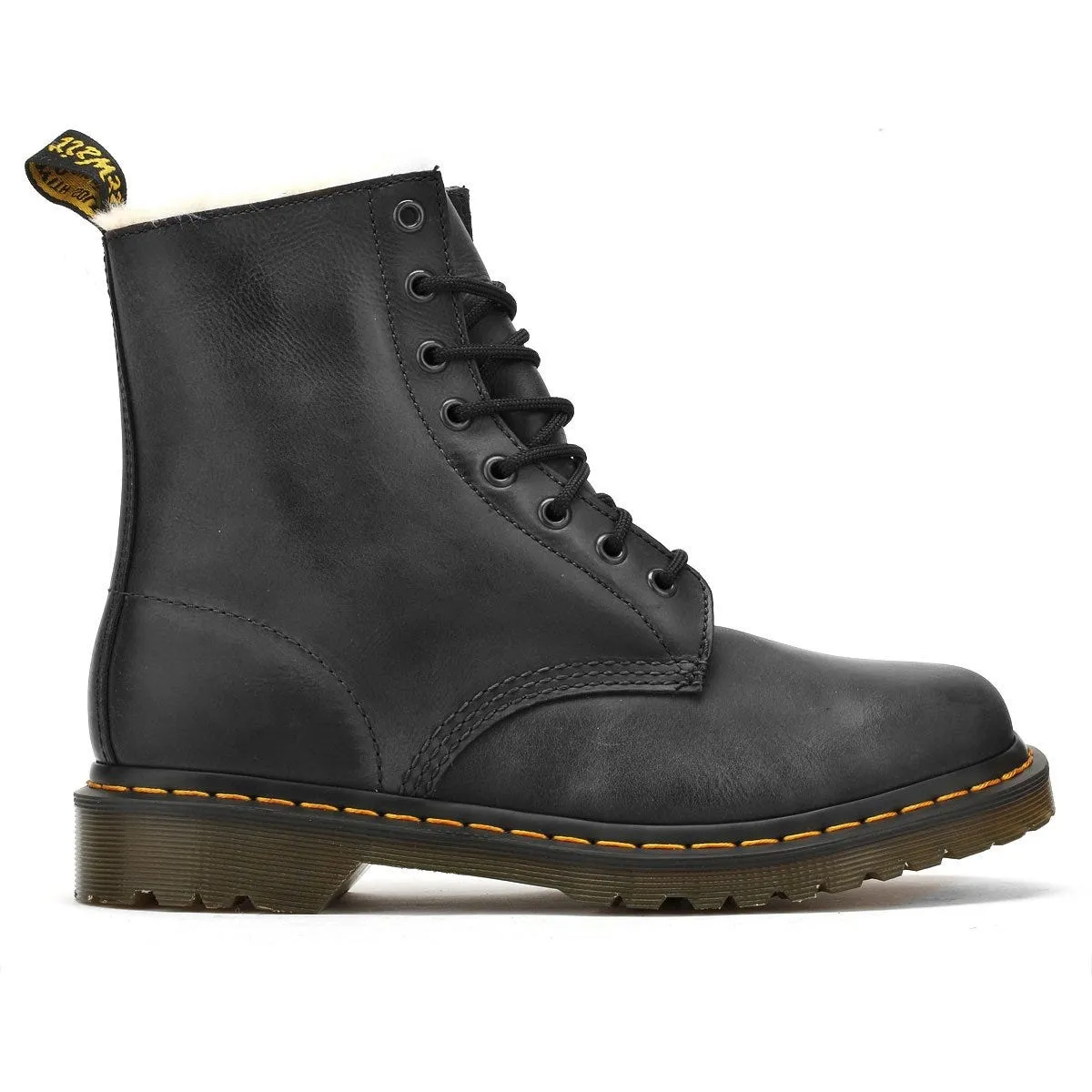 Dr. Martens Womens Black Burnished Wyoming Serena Boots