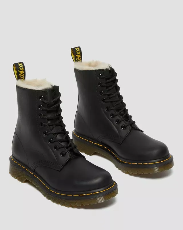 Dr. Martens Womens Black Burnished Wyoming Serena Boots