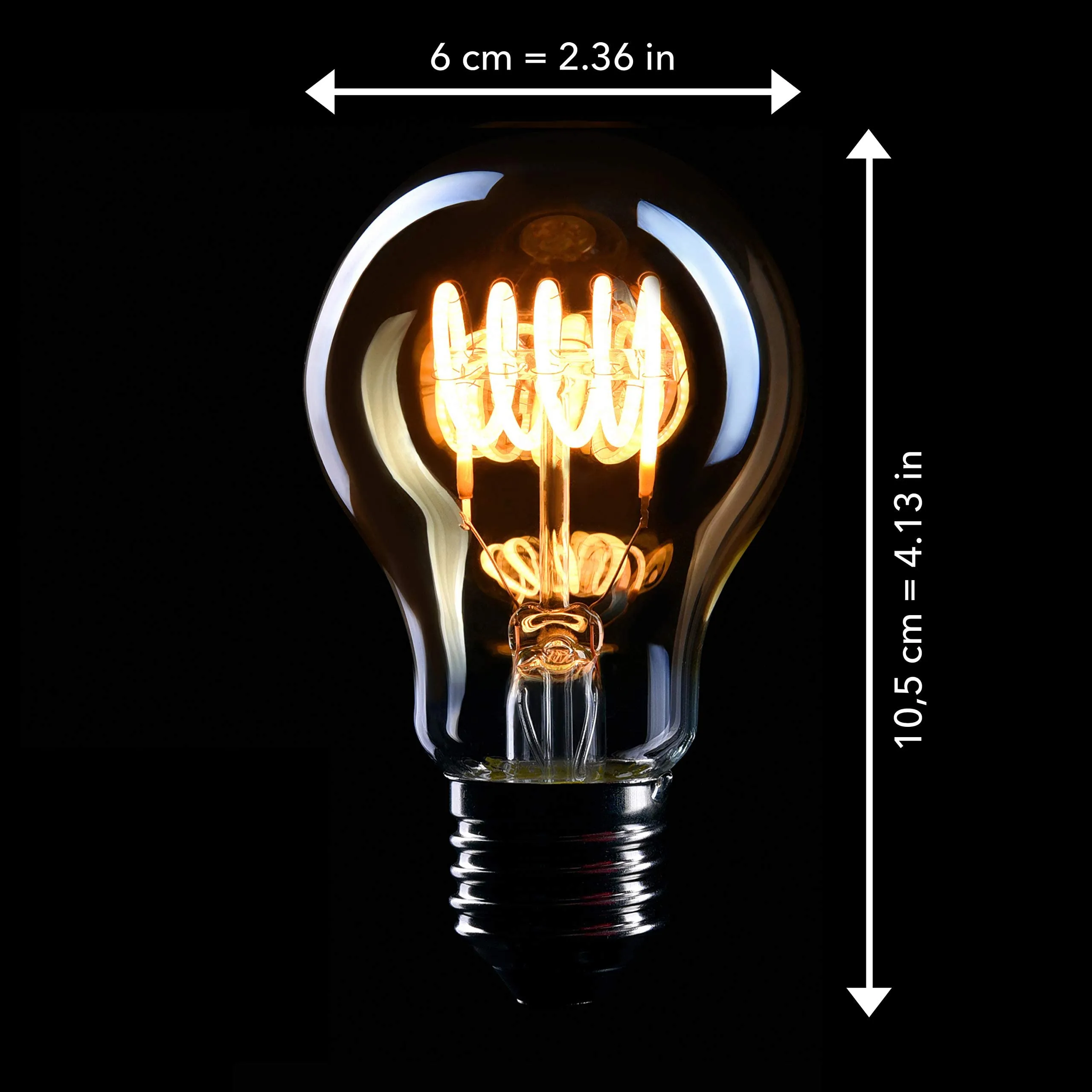 Edison Light Bulb E26 Base Dimmable Incandescent Bulbs, 110v-130v, 40 Watt