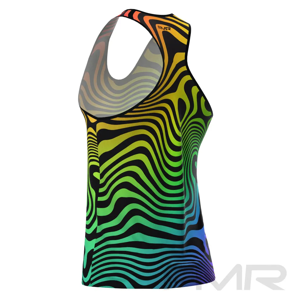 FMR Men's Rainbow Zebra Print Tank Top