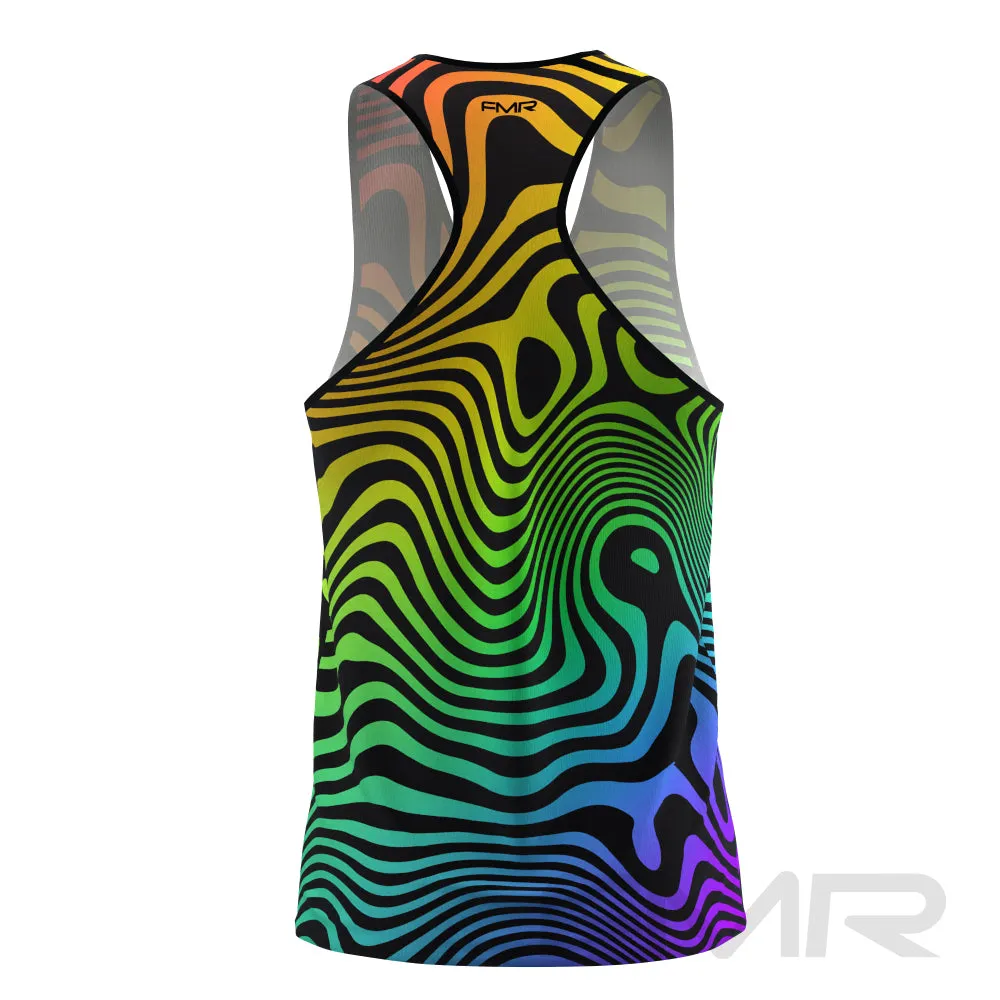 FMR Men's Rainbow Zebra Print Tank Top