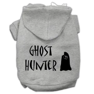 Ghost Hunter Screen Print Pet Hoodies Grey With Black Lettering Xl (16)