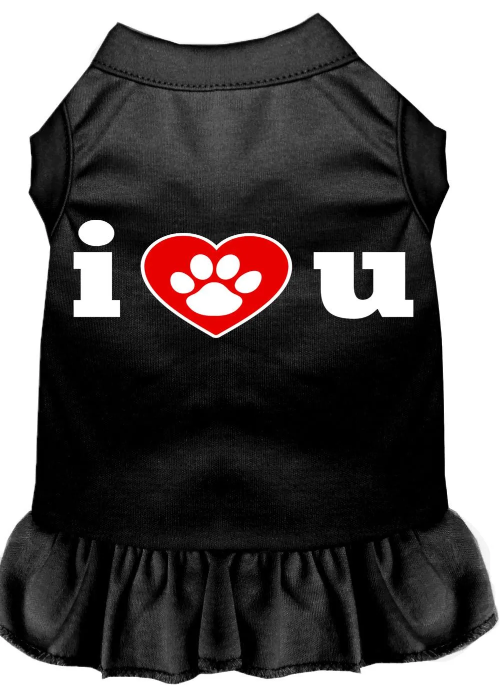 I Heart You Screen Print Dress Black Med (12)