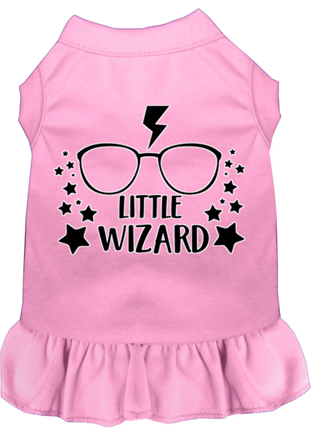 Little Wizard Screen Print Dog Dress Light Pink Xl (16)