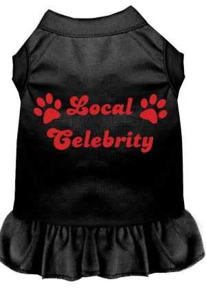 Local Celebrity Screen Print Dress Black Sm (10)