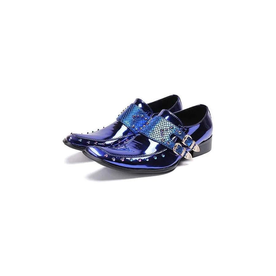 Luxury Exotic Pattern Square Toe Oxfords