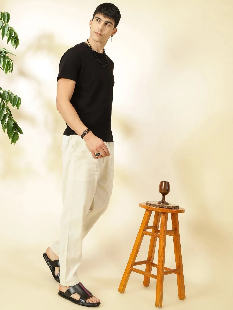 Men's Lounge Pant | Cream | Fits Waist Size 28 to 36 inches