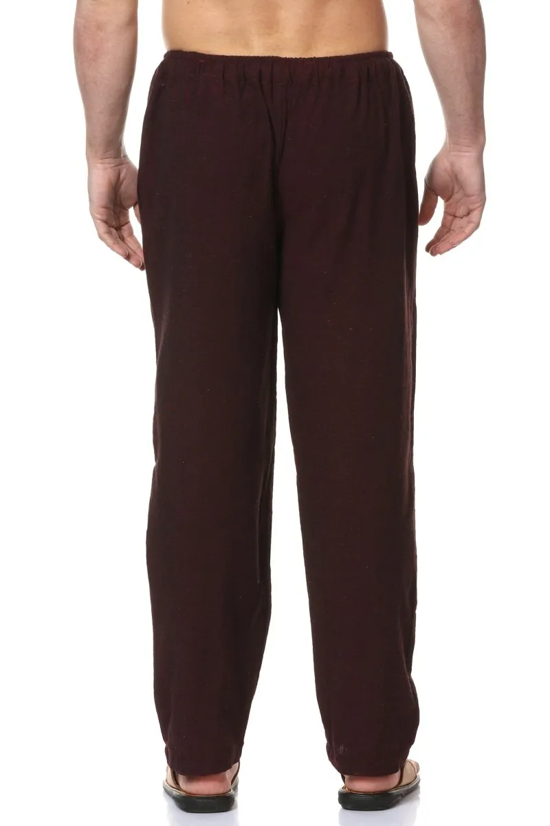 Men's Pyjama Pack of 2 | Maroon & Melange Grey | Fits Waist Sizes 28" to 36"