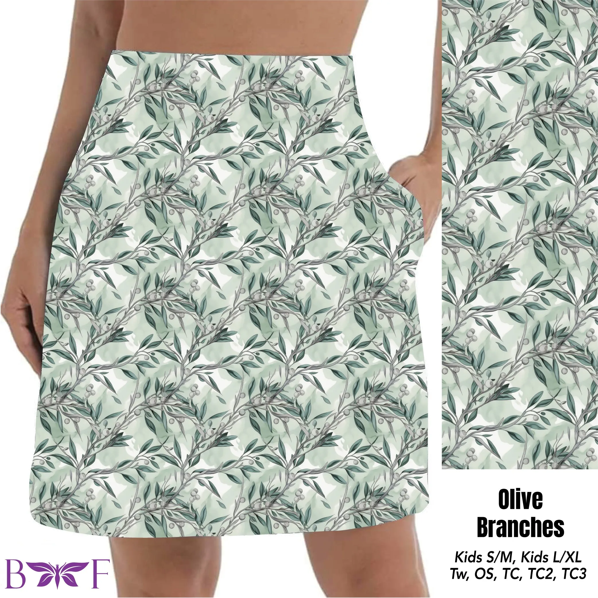 Olive Branches Skort