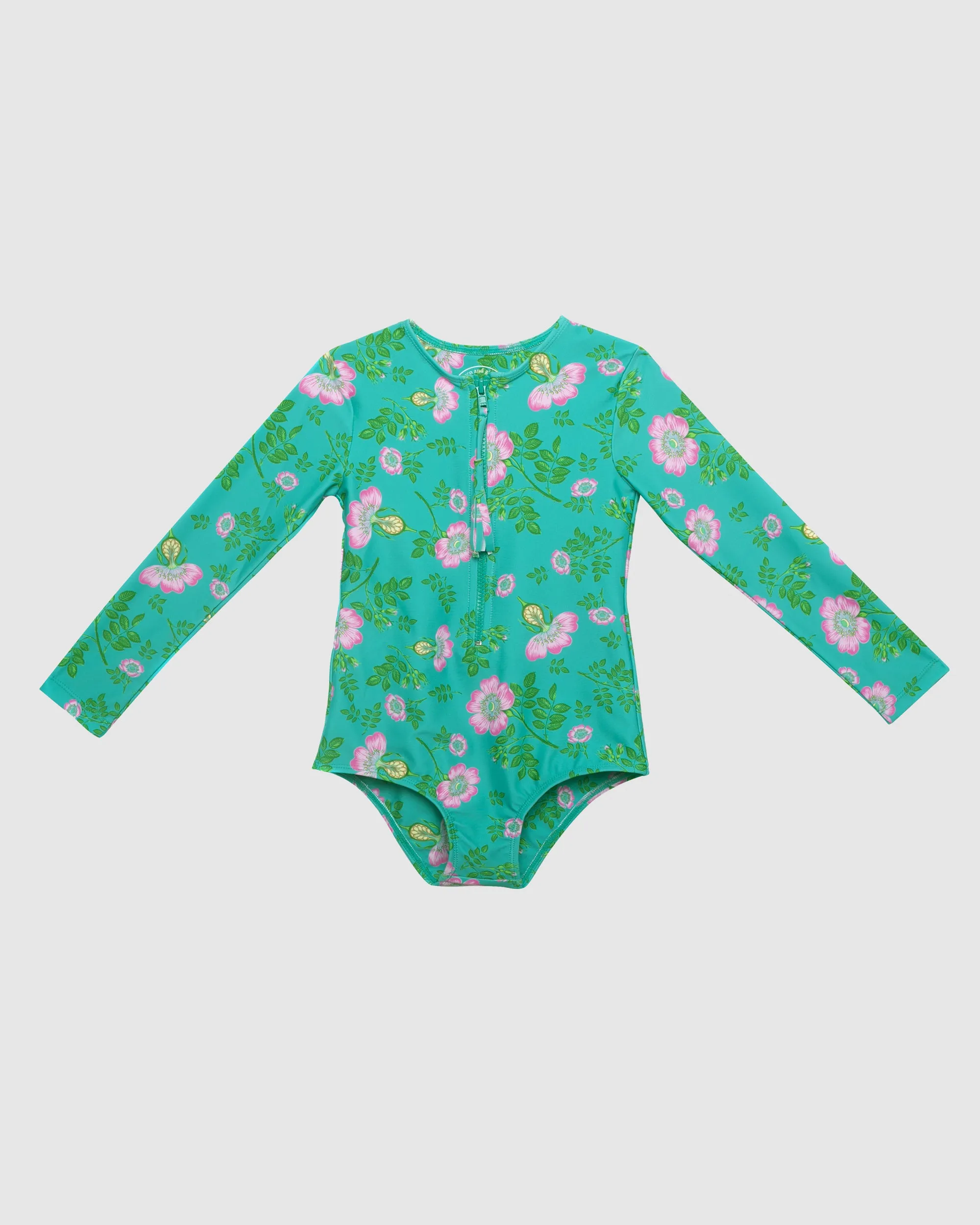 One Pc  Rash vest Jade Dogwood Rose