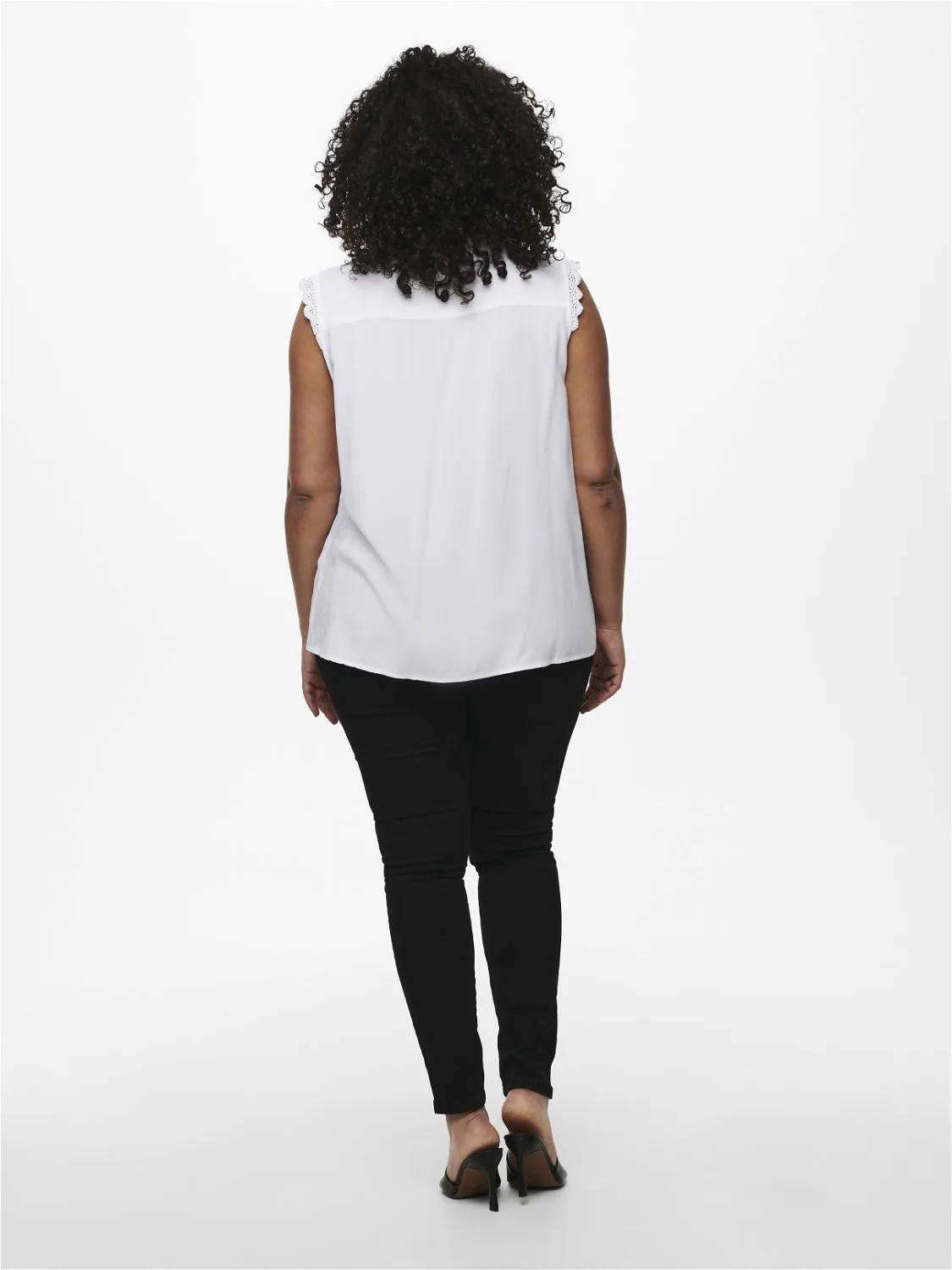 Only Carmakoma Sleeveless Mumi Top in White