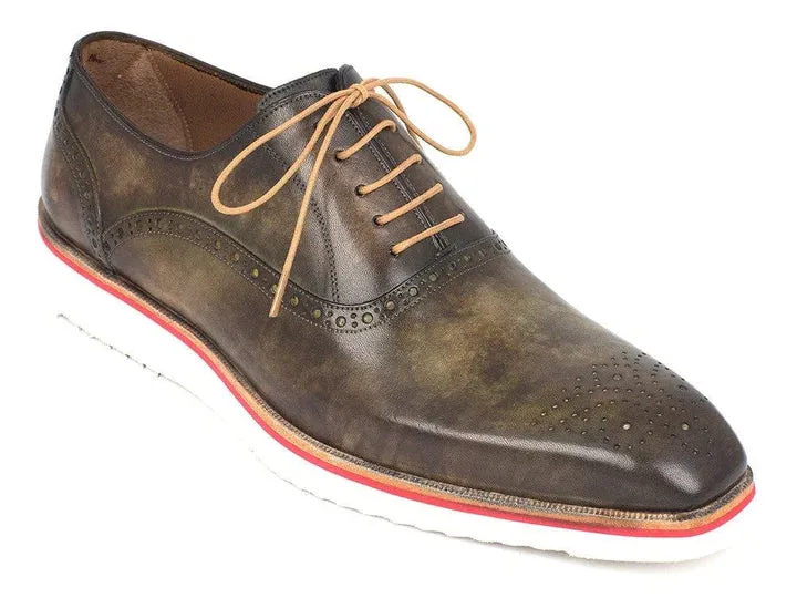 Paul Parkman Army Green Captoe Oxfords