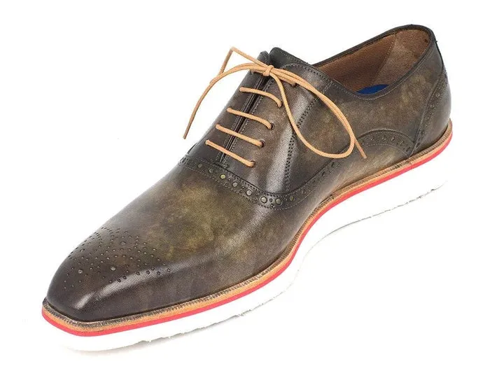 Paul Parkman Army Green Captoe Oxfords