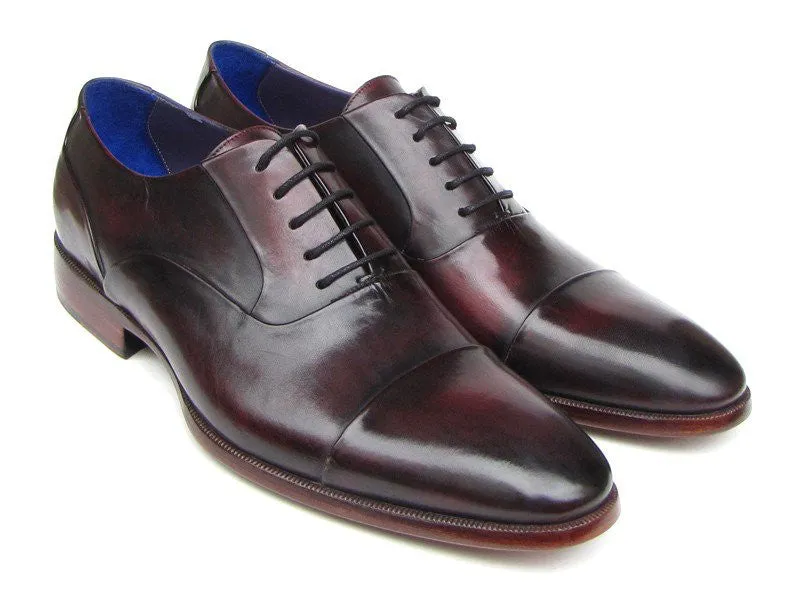 Paul Parkman Captoe Oxfords Black Purple Shoes