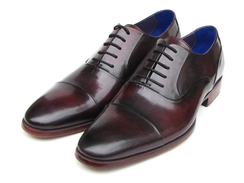 Paul Parkman Captoe Oxfords Black Purple Shoes