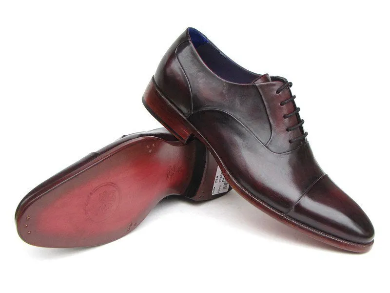 Paul Parkman Captoe Oxfords Black Purple Shoes