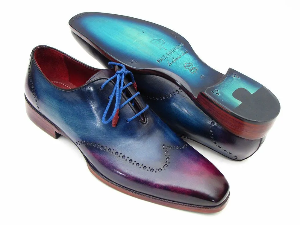 Paul Parkman Men's Blue & Purple Wingtip Oxfords