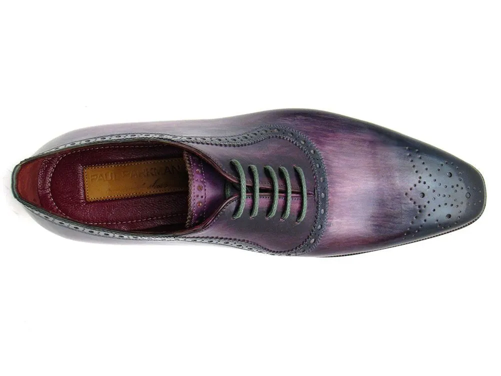 Paul Parkman Men's Purple & Navy Medallion Toe Oxfords