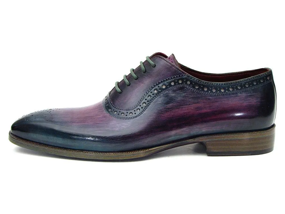 Paul Parkman Men's Purple & Navy Medallion Toe Oxfords