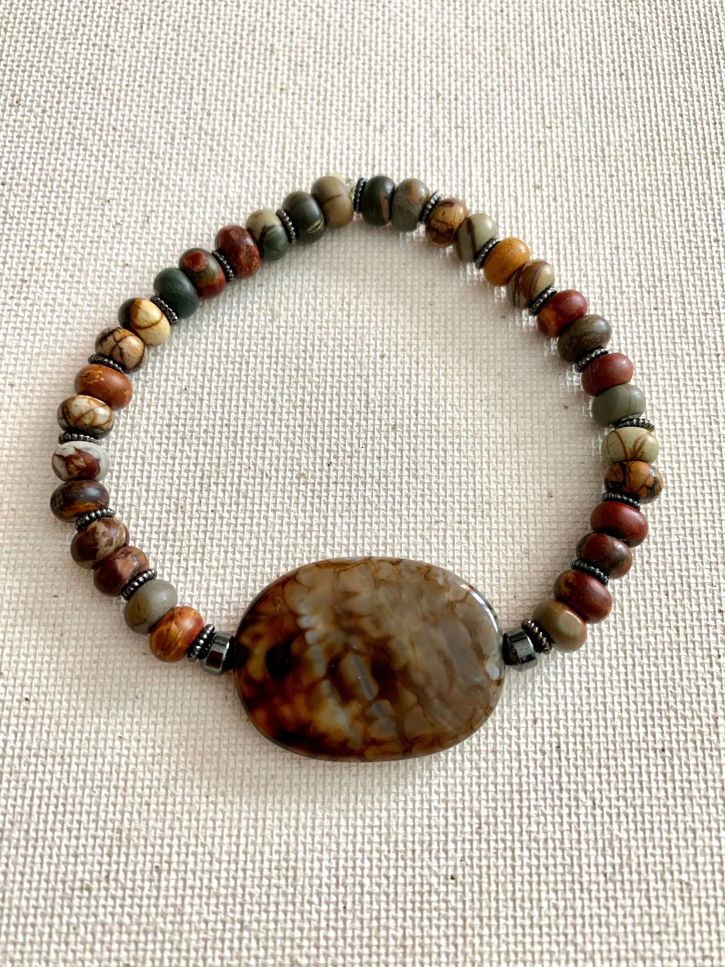 Picasso Jasper and Agate Bracelet