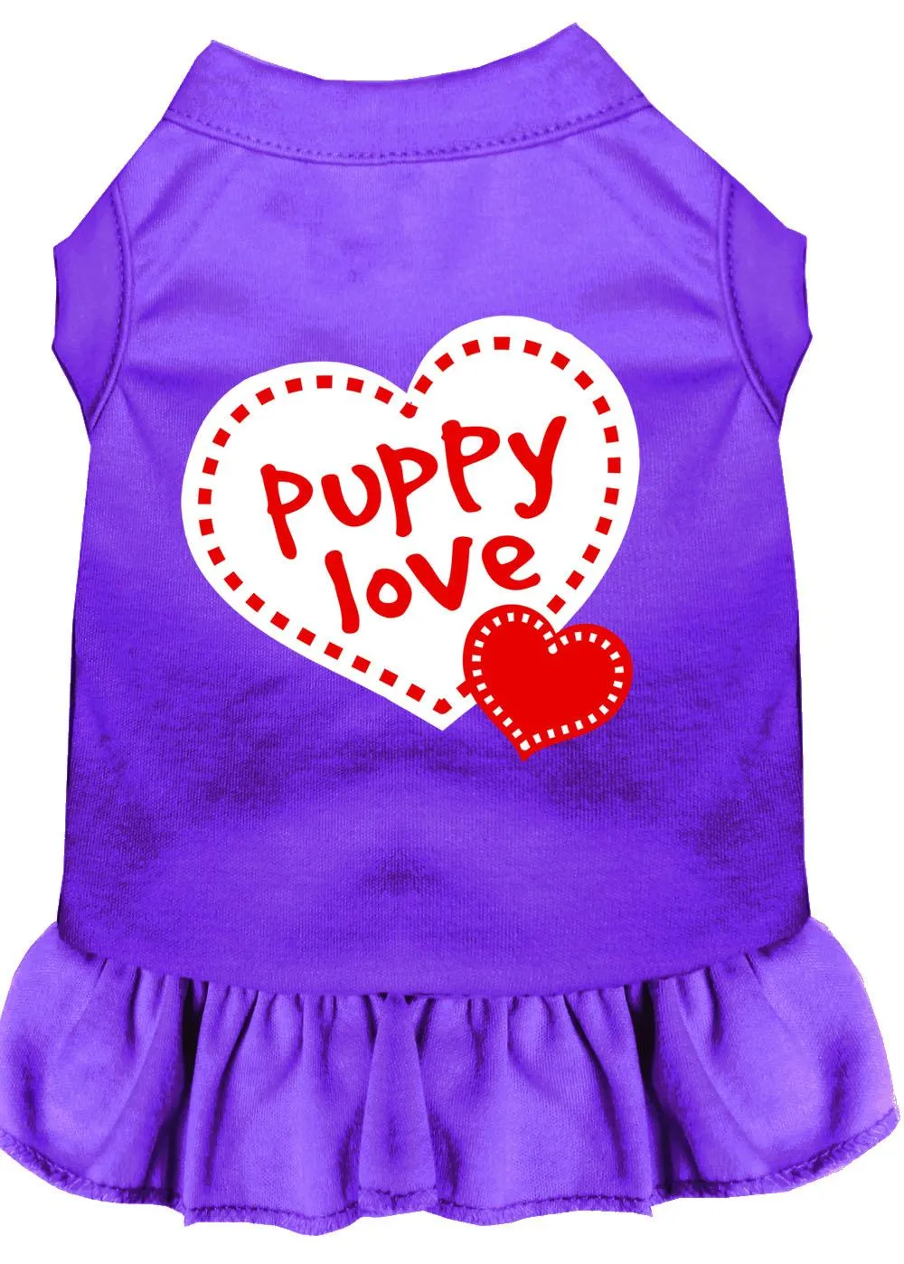 Puppy Love Screen Print Dress Purple Xl (16)