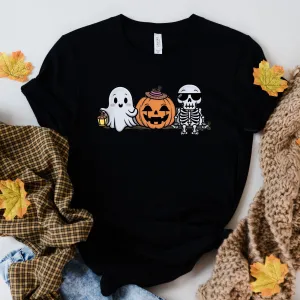 Stay Spooky Shirt, Halloween  tshirt, Halloween ghost  Gift shirt, ghost pumpkin skeleton shirt, Spooky Season Shirt, Ghost Halloween