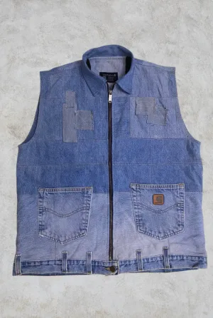 Upcycled Carhartt Denim Utility Vest