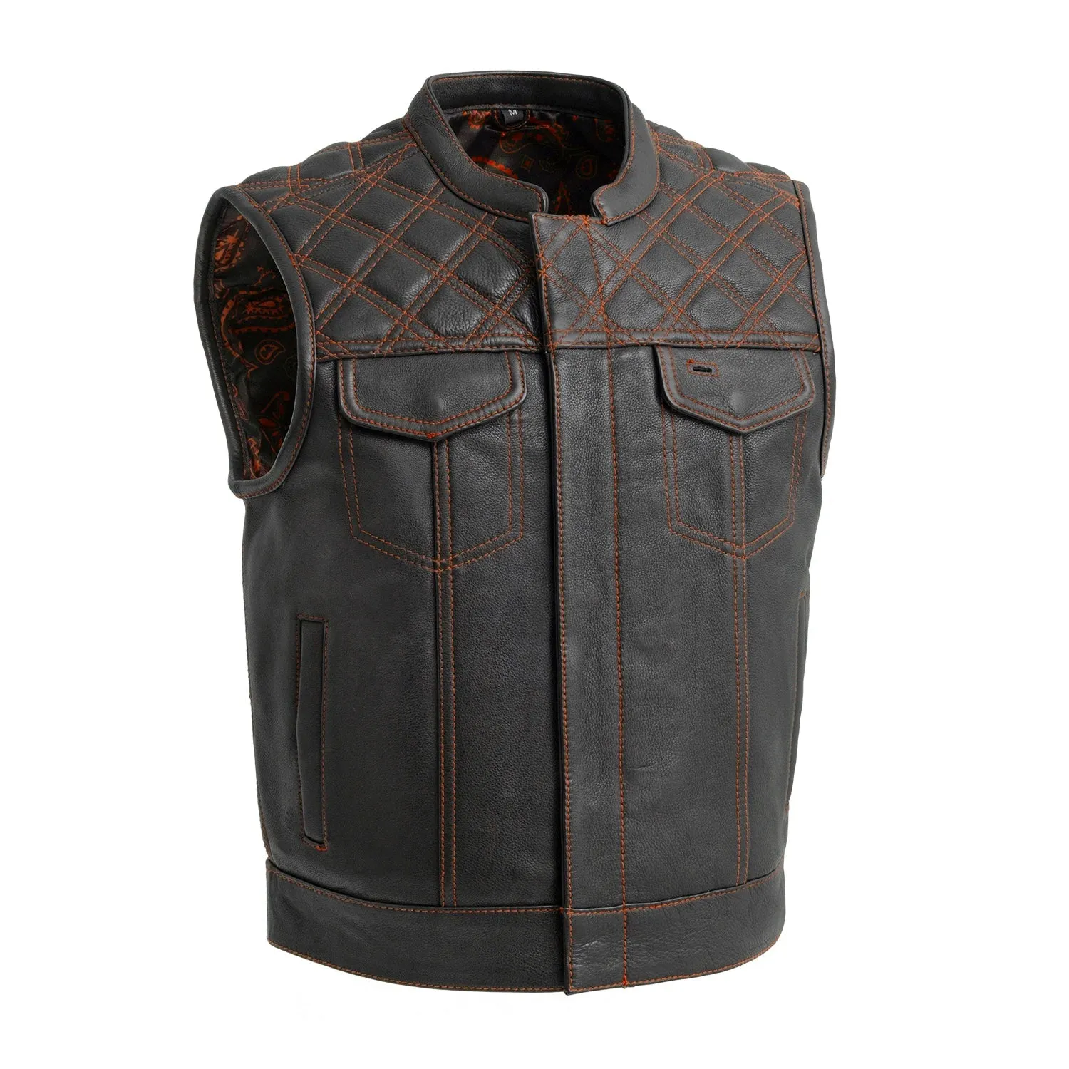 Upside Men's Club Style Leather Vest